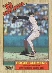1987 Topps Base Set Roger Clemens #1 card