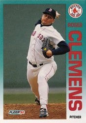 1992 Fleer Base Set Roger Clemens #37 card