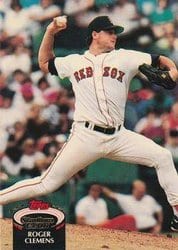 1992 Stadium Club Base Set Roger Clemens #80 card