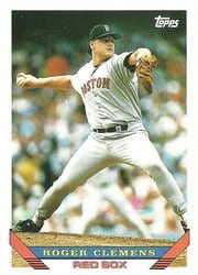 1993 Topps Base Set Roger Clemens #4 card
