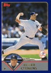 2003 Topps Base Set Roger Clemens #61 card