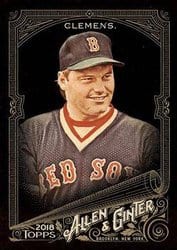 2018 Topps Allen & Ginter X Base Set Roger Clemens #233 card