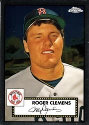 2021 Topps Chrome Platinum Anniversary Base Set Roger Clemens #603 card