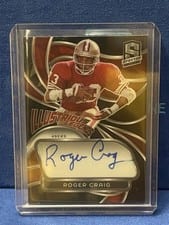2024 Panini Spectra Illustrious Legends Autographs Roger Craig #IL-RCG card