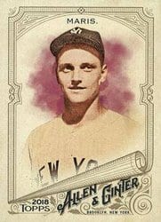 2018 Topps Allen & Ginter Base Set Roger Maris #229 card