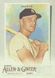 2020 Topps Allen & Ginter Base Set Roger Maris #107 card