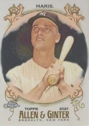 2021 Topps Allen & Ginter Chrome Base Set Roger Maris #235 card