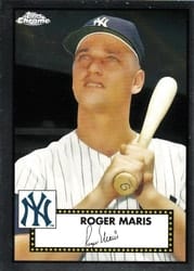 2021 Topps Chrome Platinum Anniversary Base Set Roger Maris #612 card