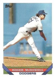 1993 Topps Base Set Roger McDowell #39 card
