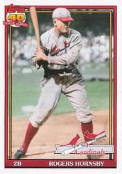 2021 Topps Archives Base Set Rogers Hornsby #193 card