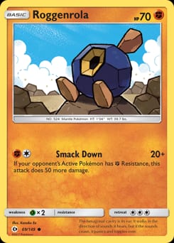 Sun & Moon Roggenrola #69 card