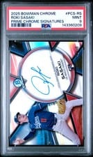 2025 Bowman Chrome Prime Chrome Signatures Roki Sasaki #PCS-RS card