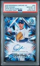 2025 Bowman Chrome Sapphire Edition Selections Autographs Roki Sasaki #SSA-RS card