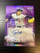 2025 Stadium Club Concentration Autographs Roki Sasaki #TVA-RS card