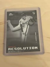 2025 Topps Black & White Rookie Resolution Roki Sasaki #RR18 card
