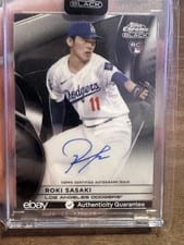 2025 Topps Chrome Black Autographs Roki Sasaki #CBA-RS card
