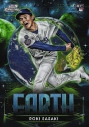2025 Topps Cosmic Chrome Planetary Pursuit Earth Roki Sasaki #PPE-6 card