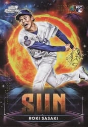 2025 Topps Cosmic Chrome Planetary Pursuit Sun Roki Sasaki #PPS-6 card
