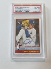 2025 Topps Heritage Real One Autographs Roki Sasaki #ROA-RS card
