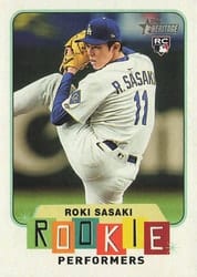 2025 Topps Heritage Rookie Performers Roki Sasaki #RP-11 card