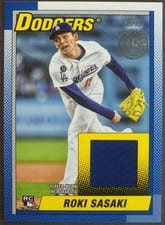 2025 Topps Update 1990 Topps Baseball Relics Roki Sasaki #90RU-RS card