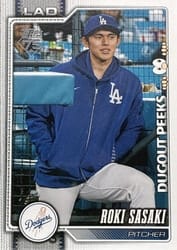 2026 Topps Dugout Peeks Roki Sasaki #66 card