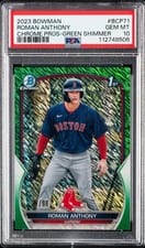 2023 Bowman Chrome Prospects Roman Anthony Green Shimmer #BCP-71 card