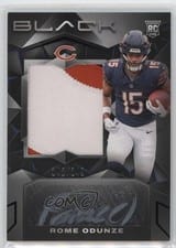 2024 Panini Black Rookie Patch Autographs Rome Odunze #206 card