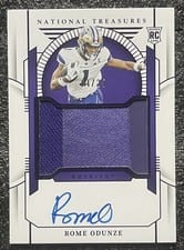 Rome Odunze 2024 Panini National Treasures Collegiate College Materials Signatures card