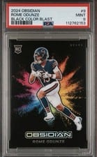 2024 Panini Obsidian Black Color Blast Rome Odunze #9 card