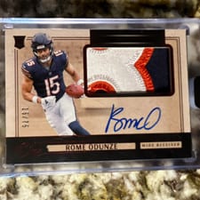 2024 Panini One Rookie Patch Autographs Rome Odunze #4 card