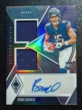 2024 Panini Phoenix Rising Rookie Dual Patch Autographs Rome Odunze #RRDP-ROE card