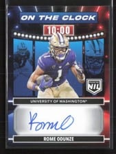 2024 Panini Prestige On the Clock Signatures Rome Odunze #OTC-ROE card