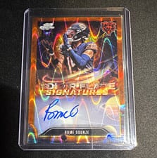 2025 Topps Cosmic Chrome Solar Flares Signatures Rome Odunze #SFS-RO card