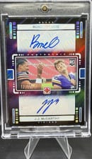 2024 Panini Photogenic Rookie Photo Bomb Autographs Rome Odunze / J.J. McCarthy #PBO-ROJM card