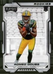 2022 Panini Chronicles Playoff Momentum Rookies Romeo Doubs #PMR-31 card