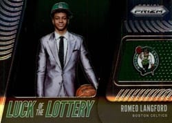 2019-20 Panini Prizm Luck of the Lottery Romeo Langford #14 card