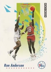 1991-92 SkyBox Base Set Ron Anderson #210 card