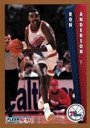 1992-93 Fleer Base Set Ron Anderson #166 card