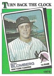 1988 Topps Base Set Ron Blomberg #663 card