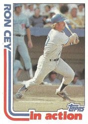 1982 Topps Base Set Ron Cey #411 card