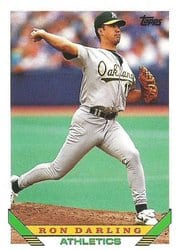 1993 Topps Base Set Ron Darling #182 card