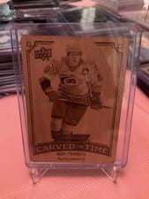 2023-24 Upper Deck Engrained Carved in Time Manufactured Wood Ron Francis #CT-6 card