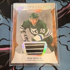 2024-25 Upper Deck Engrained Icons Cuts of Class Relics Ron Francis #CC-RF card