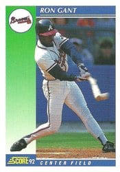 1992 Score Base Set Ron Gant #25 card