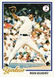 1978 Topps Base Set Ron Guidry #135 card