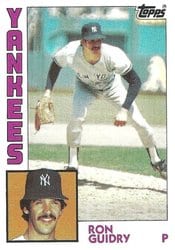 1984 Topps Base Set Ron Guidry #110 card