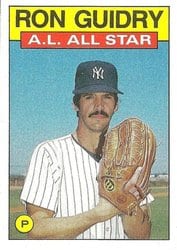 1986 Topps Base Set Ron Guidry #721 card