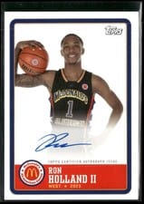 2023 Topps Chrome McDonald's All American Paper At Event Autographs Ron Holland II #PA-RH card