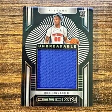 2024-25 Panini Obsidian Unbreakable Memorabilia Ron Holland II #UM-RHD card